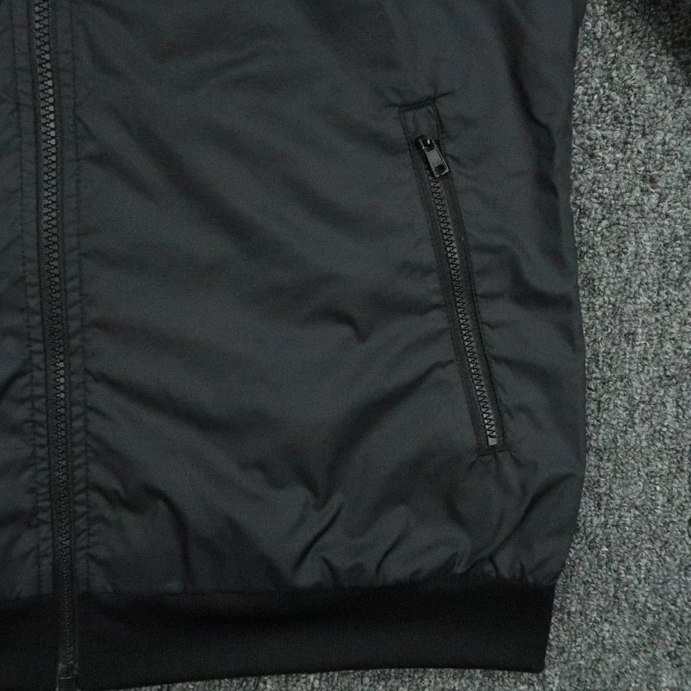 Nike Jacket Mens Small Black White Windrunner Hooded Full Zip Pockets Colorblock